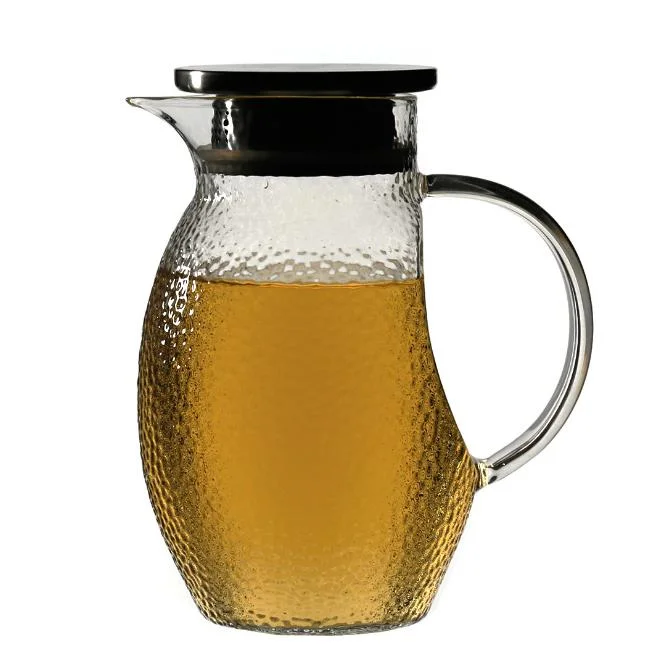 Hemera Glass Water Jug Cooler Hot Water Pot Transparent Thick Glass Customized Logo Jug